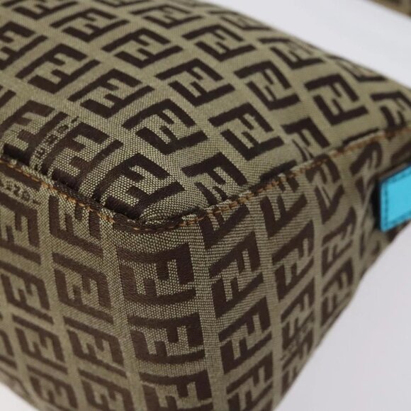 FENDI Zucchino Canvas Hand Bag Black Brown 8BR573 Auth mr1354 - Picture 11 of 14